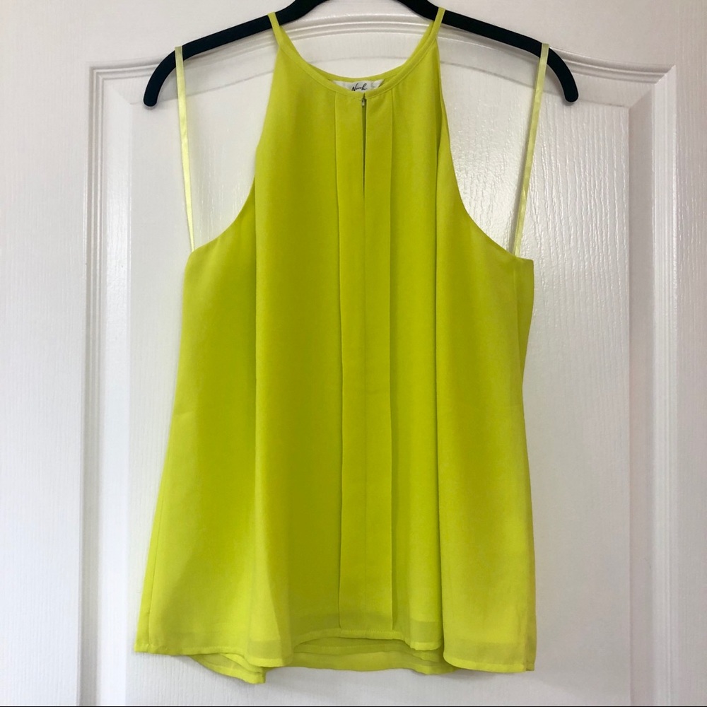 Lime Green High Neck Tank Top